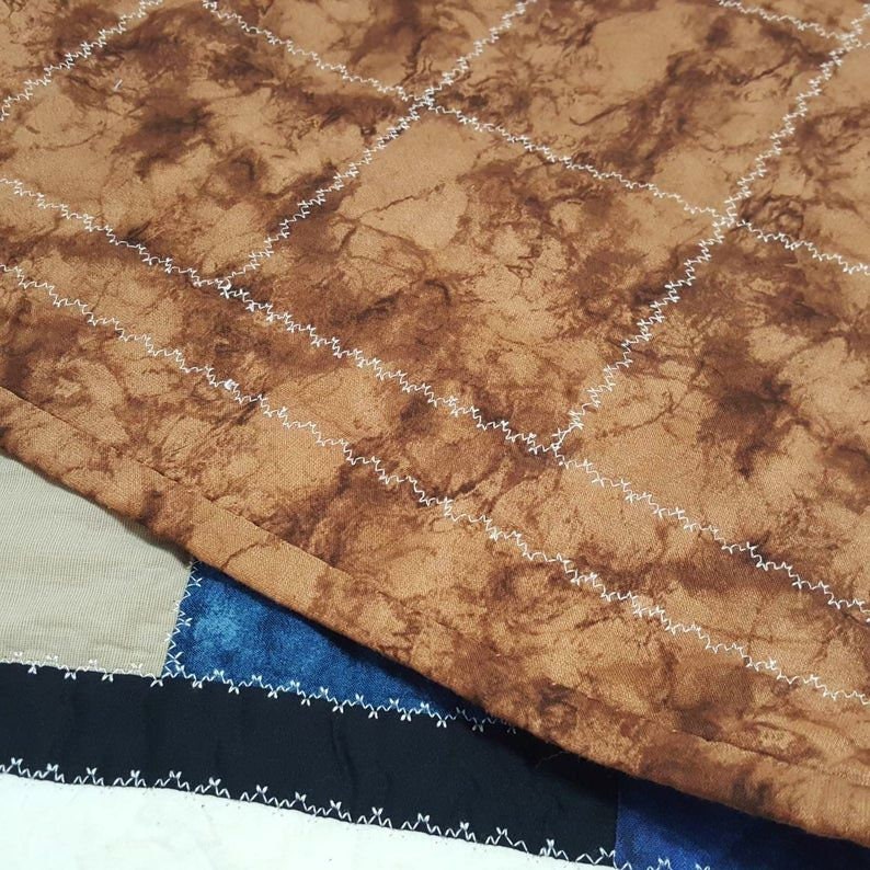 Handmade Patchwork Table Runner • Wildlife Prints, Rustic Cabin Decor (58" x 19")