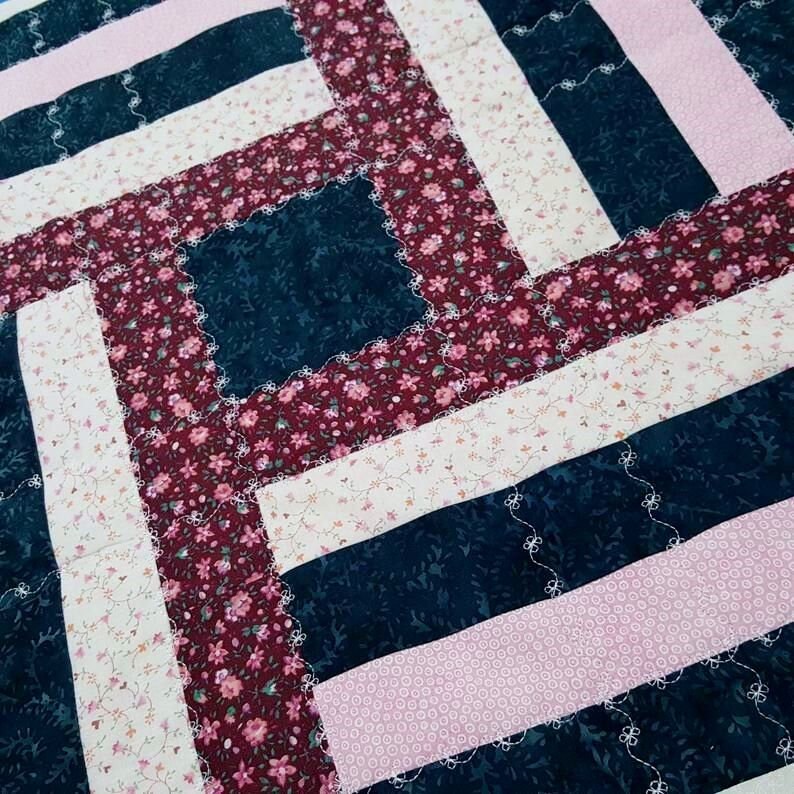 Teal Batik Quilted Table Topper – 18.5" Square – Decorative Stitching – 100% Cotton