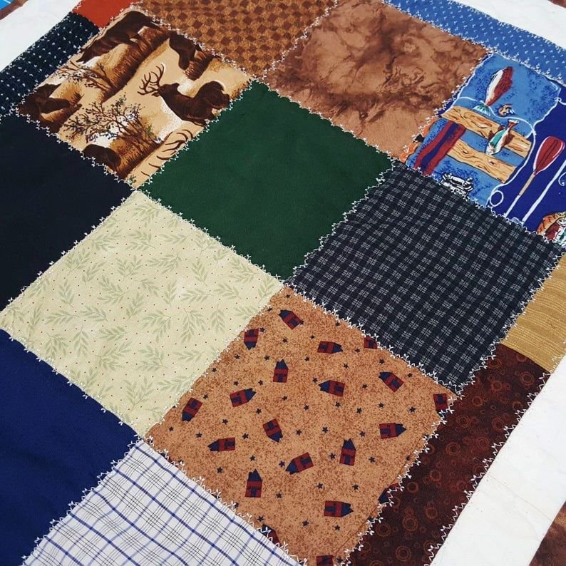 Handmade Patchwork Table Runner • Wildlife Prints, Rustic Cabin Decor (58" x 19")