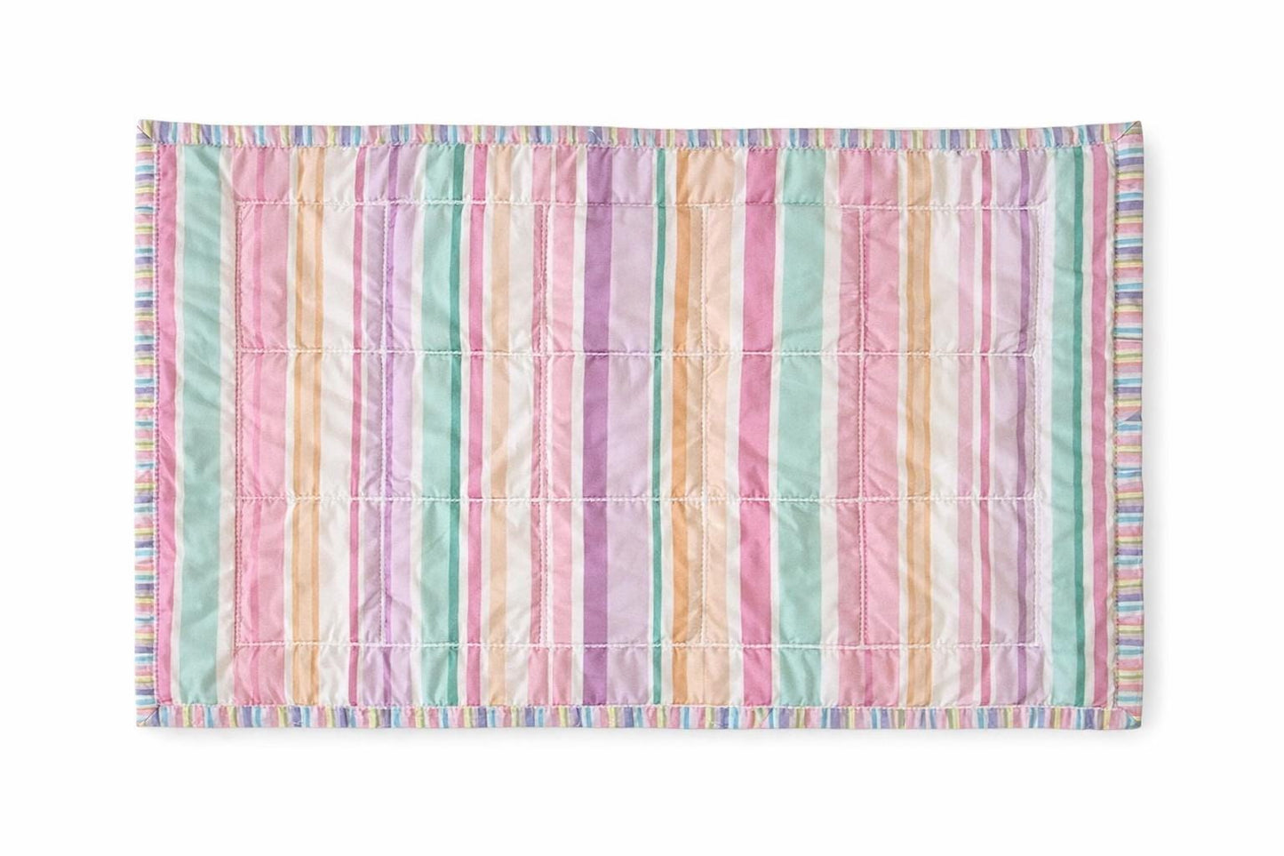 Easter Patchwork Table Mat – Quilted Pastel Decor with Egg Appliqués – Spring Centerpiece