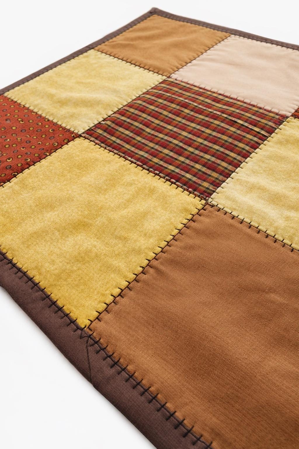 Southwestern Quilted Table Runner – Nine Patch Design – 13 x 25.5 – Rustic Western Decor