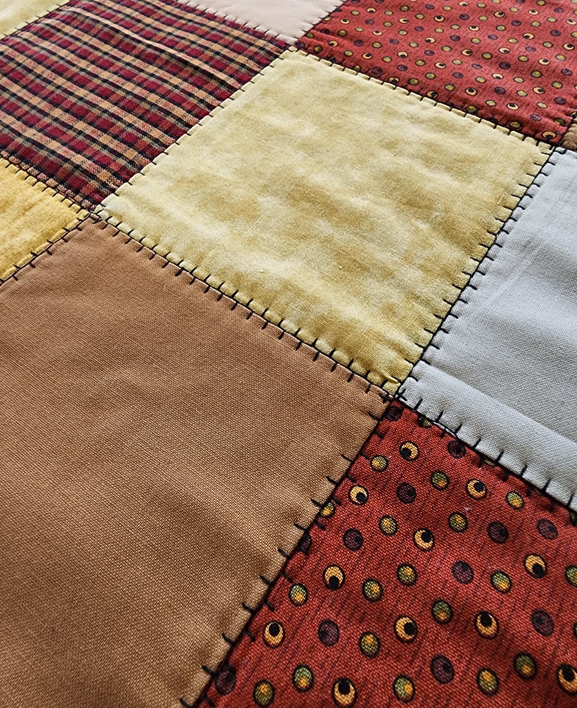 Southwestern Quilted Table Runner – Nine Patch Design – 13 x 25.5 – Rustic Western Decor