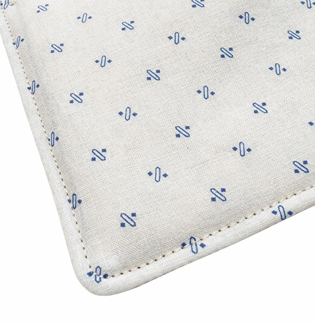 Blue & Cream Quilted Potholder – Handmade Patchwork Kitchen Decor, Farmhouse Cottage Style
