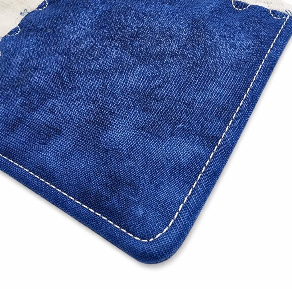 Blue & Cream Quilted Potholder – Handmade Patchwork Kitchen Decor, Farmhouse Cottage Style